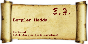 Bergler Hedda névjegykártya